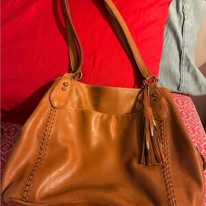 The Sak Tan Leather Shoulder Bag